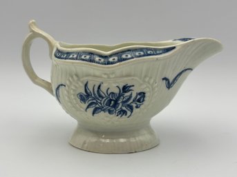 Antique 18th Century Worcester Porcelain Sauce Boat Dish Sauciere Gravy Boat