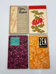 Lot Of 4 Vintage Books - Zen Buddhism, Chinese Fairy Tales, Bhagavad Gita Hindu Book, Cherry Blossoms