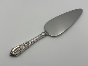 Wallace Sterling Silver Rose Point Cake Server Flatware 10.25'