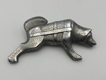 Vintage 1950's Brockway Truch Husky Emblem Metal Car Ornament 6'