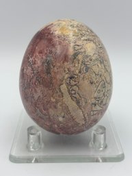 Rhyolite Carved & Polished Heavy Egg Decor 3.25'