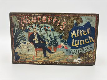 Antique Tin Muratti's After Lunch Cigarettes Cigarette Tin Cigarettes London