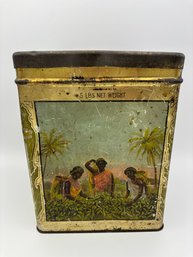 Antique Thomas J Lipton Large 5LB Lipton Tea Tin - 8.5 X 7 X 7