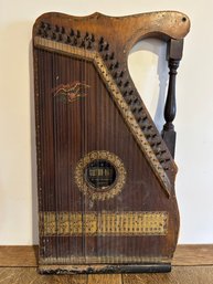 Antique Mandolin Guitar Harp By The Home Educational Co.