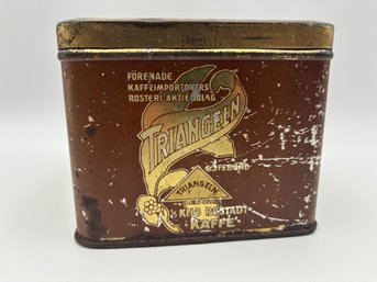 Vintage Triangeln Goteborg Sweden Kaffe Coffee Tin - 5 X 5 X 4