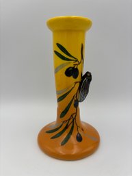 Vintage 1950s Cicada French Ceramic Flower Vase - 7'