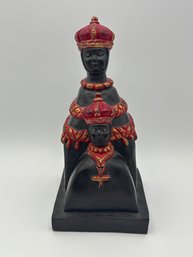 Vintage SASO 2002 Resin/Chalk Handcrafted Woman With Baby Figurine