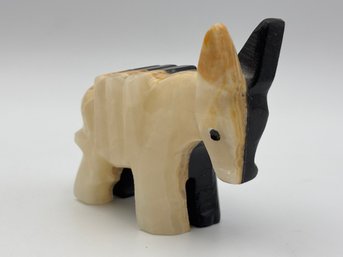 Vintage Hand Carved Onyx Donkey Figurine Fetish 3 X 2.5