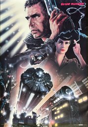 Vintage 1982 Blade Runner Movie Poster Scandecor 27 X 39