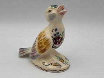 Vintage 4' Polish Pottery Cermanic Hand Painted Bird