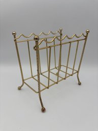 Vintage Small MCM Mid Century Brass Metal Napkin Holder Rack