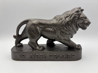 Vintage Fraizier & Frazier Cast Iron Lion Heavy Door Stop 15lb