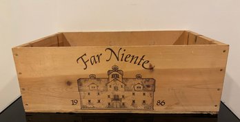 1986 Vintage Far Niente Cabernet Sauvignon 5000ml Wooden Wine Box, Oakville, USA