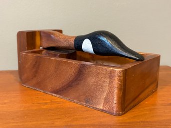 Vintage Wooden Canadian Goose Head Table Top Nutcracker