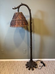 Rustic Tree Trunk Floor Lamp Lodge Inspired Polyresin Cabin Decor