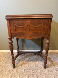 Antique Wooden Sewing Cabinet Table (empty)