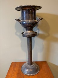 Vintage Silver Plate Standing Champagne Bucket Stand