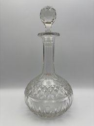 Antique Victorian Cut Crystal Decanter Round Bottom