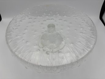 Large Glass Vintage Cake Serving Plate - 13'