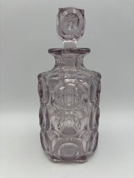 Antique EAPG Cologne Bottle With Bullseye Pattern By Bellaire Goblet Co. Purple Glass