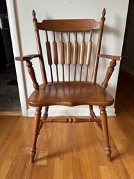Vintage Tell City Solid Hard Rock Maple Colonial Early American Cattail Back Chair Andover
