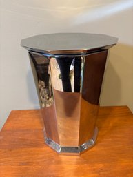 Restoration Hardware RH Faceted Small Trash Can Waste Bin