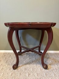 Vintage Lacquered Red Asian Style Table By Ferguson & Copeland