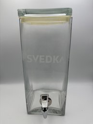 Tall Glass Svedka Drink Dispenser 6x6x15