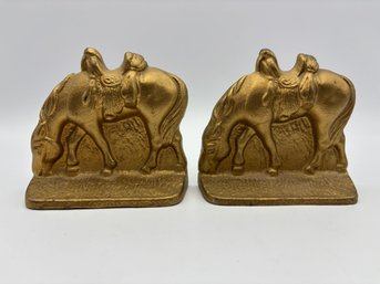Small Cast Iron Bookends Horse Reproduction