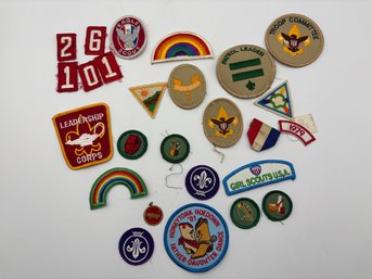 Lot Of 80s/90s Girl Scout & Boy Scout Rainbow Patches