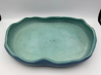 Antique Van Briggle 15 X 10 Platter Tray Bowl Turquoise Blue
