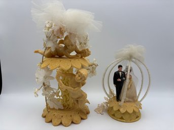 Vintage Plastic 60's Cake Toppers
