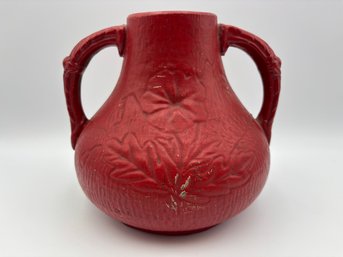 Vintage Painted 1920s Red Wing Union Stoneware Vase 6.5'