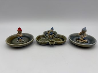 Coarmach Wade Pixie Leperchan Trinket Ring Holders Lot Of 3