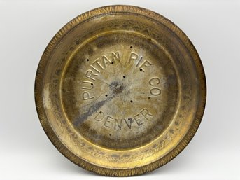 Vintage Puritan Pie Company Pie Pan Denver Colorado