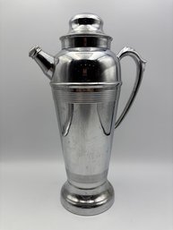 Vintage Art Deco MCM Stainless Steel Shaker With Music Box On Bottom