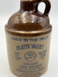 Vintage McCormick Platte Valley Street Corn Whiskey Jug 5.5'
