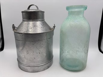 Antique Milk Container & Vintage Milk Bottle