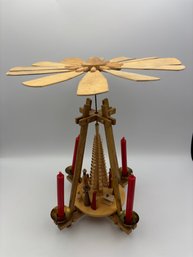 Vintage German Christmas Candle Carousel Pyramid Spinner
