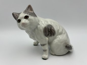 Vintage Porcelain Cat Figurine Kyoto Japan