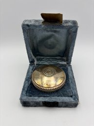 Vintage Silver Plated Brass Traveling Shabbat Candle Holder Set