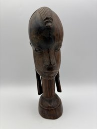 Vintage Handcarved IronWood Maasai Man Bust 10'