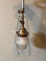 Antique Inverted Relex Welsbach Gas Brass Lamp Hanging Lamp Pendant