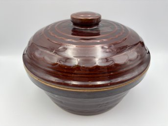 Vintage Marcrest Stoneware Casserole Dish With Lid