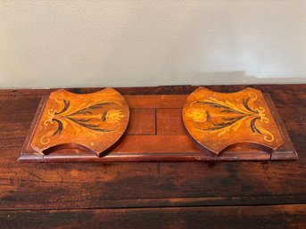 Antique Victorian Inlaid Mahogany Book Slide Bookcase 19th Century