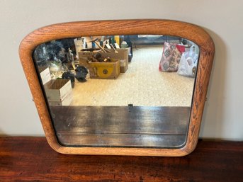 Vintage Oak Framed Hanging Wall Mirror