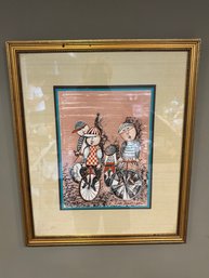 Vintage Framed Lithograph Graciela Rodo Boulanger 17.5 X 21.5