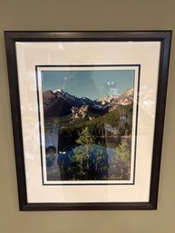 Vintage Framed Photograph Mountain Glenn Randal 18 X 22