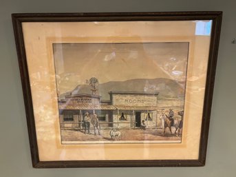Framed Art Cowboys Day Off Reproduction Of Theodore Van Soelen 26 X 21.5