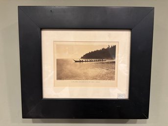 Antique Rodman Wanamaker Canoe Photo In Black Frame 14 X 12